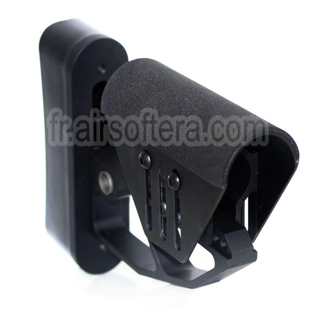 AirsoftEra Léger réglable Crosse Convient pour M4 M16 Série AEG Fusil Noir