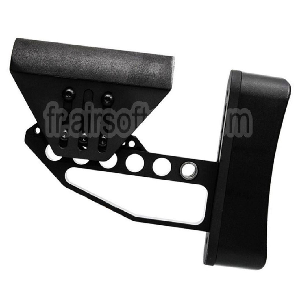 AirsoftEra Léger réglable Crosse (Type 2) Convient pour M4 M16 Série AEG Fusil Noir