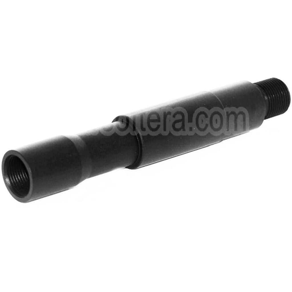 E&amp;C 4 Pouces 100mm Aluminium CQB Canon Extérieur Extension Tube -14mm CCW sens antihoraire Convient pour M4 M16 Série AEG GBB Fusil Noir