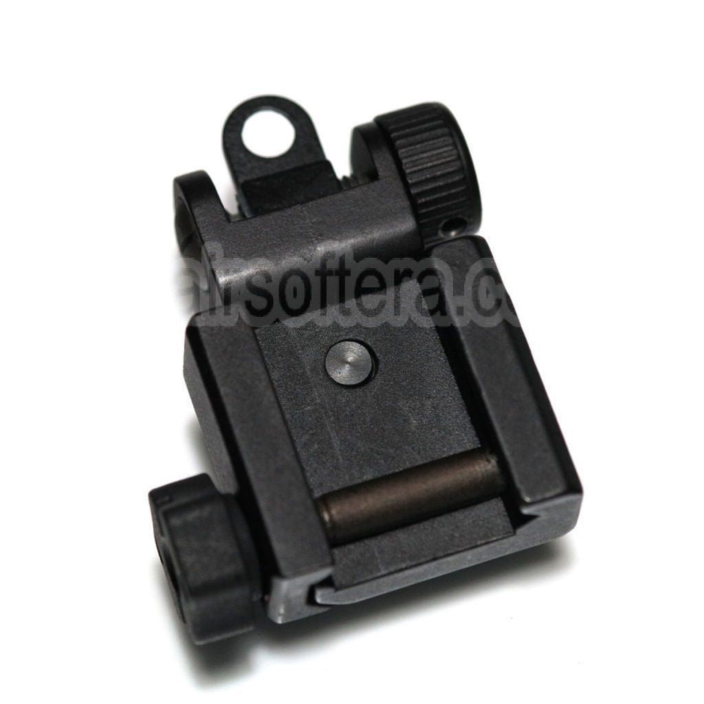 APS Pliant Battle Hausse Convient pour All M4 M16 AR-Série Fusil Airsoft avec rail Standard 20mm RIS/RAS