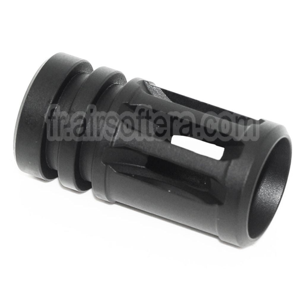APS ASR Muzzle Frein de Bouche Convient pour -14mm CCW sens antihoraire Canon Fusil Airsoft Noir