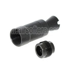 APS AK74U Muzzle Frein de Bouche Convient pour -14mm CCW sens antihoraire Canon Fusil Airsoft Noir