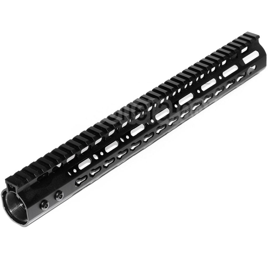 AirsoftEra CNC Aluminium 15 Pouces Keymod RAS Rail de Garde-Main Convient pour M4 M16 Série AEG Fusil Noir