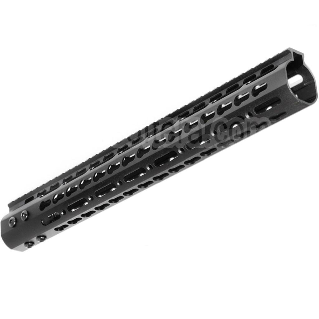 AirsoftEra CNC Aluminium 15 Pouces Keymod RAS Rail de Garde-Main Convient pour M4 M16 Série AEG Fusil Noir