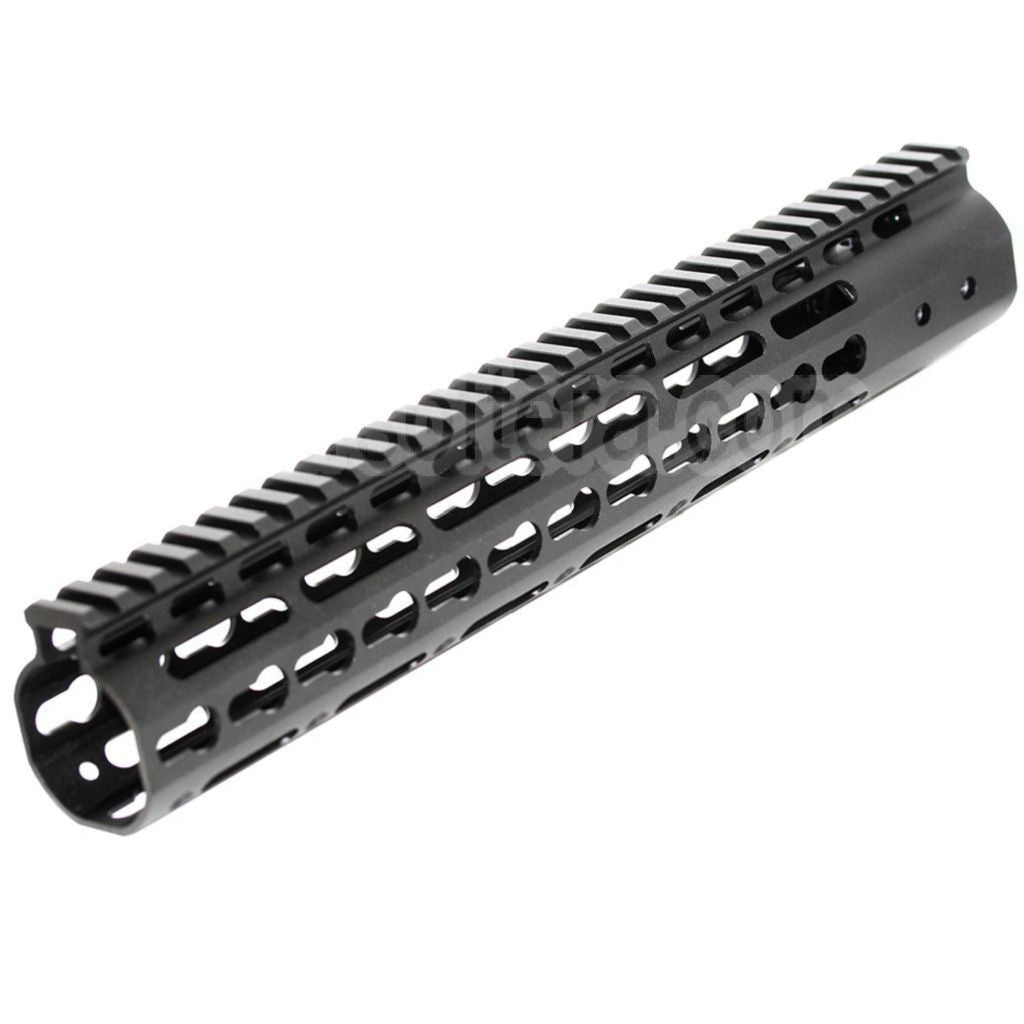 AirsoftEra CNC Aluminium 12 Pouces Keymod RAS Rail de Garde-Main Convient pour M4 M16 Série AEG Fusil Noir