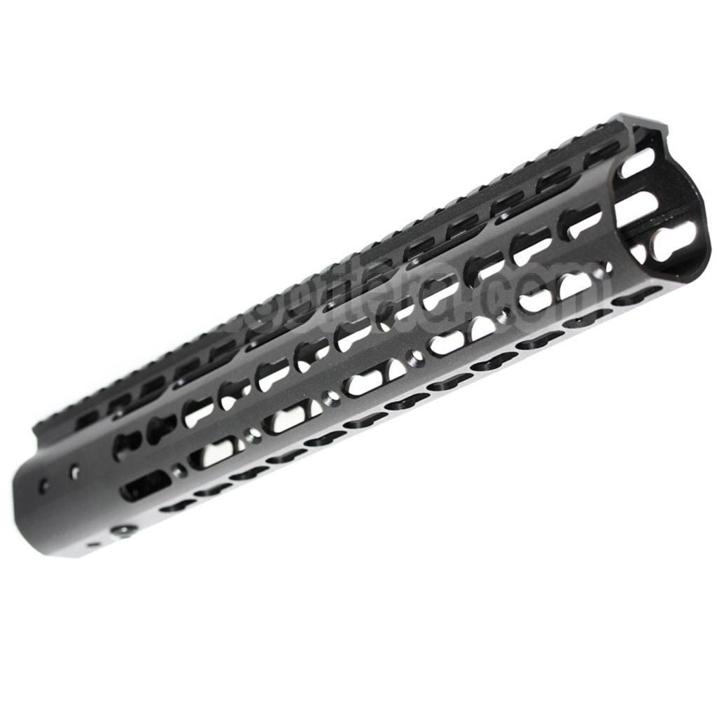 AirsoftEra CNC Aluminium 12 Pouces Keymod RAS Rail de Garde-Main Convient pour M4 M16 Série AEG Fusil Noir
