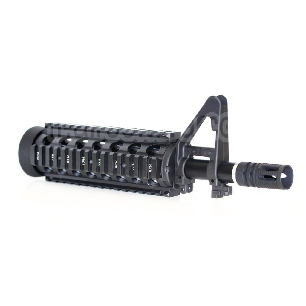 E&C CNC Aluminum RAS Avant Set Rail de Garde-Main avec 9.5 Pouces Canon Extérieur Convient pour M4CQB AEG Fusil Airsoft Noir