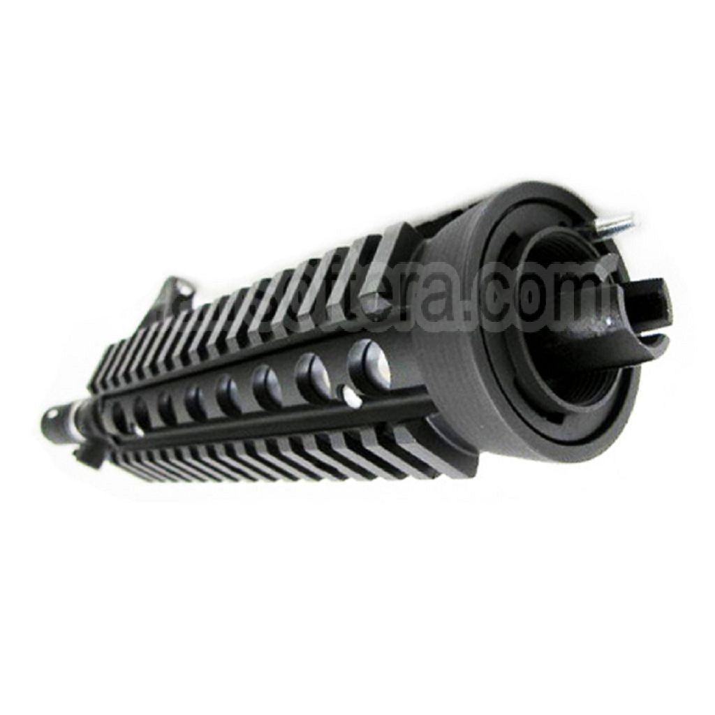 E&C CNC Aluminum RAS Avant Set Rail de Garde-Main avec 9.5 Pouces Canon Extérieur Convient pour M4CQB AEG Fusil Airsoft Noir