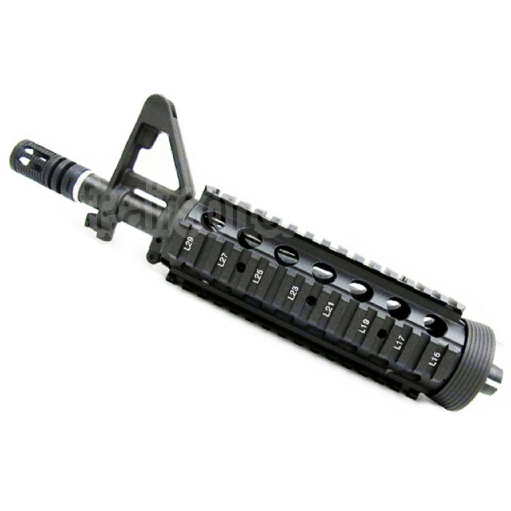E&C CNC Aluminum RAS Avant Set Rail de Garde-Main avec 9.5 Pouces Canon Extérieur Convient pour M4CQB AEG Fusil Airsoft Noir