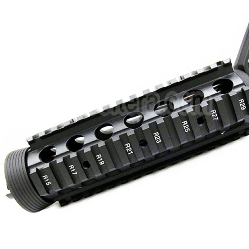 E&amp;C CNC Aluminium RAS Avant Set Rail de Garde-Main avec 9.5 Pouces Canon Extérieur Convient pour M4CQB AEG Fusil Airsoft Noir