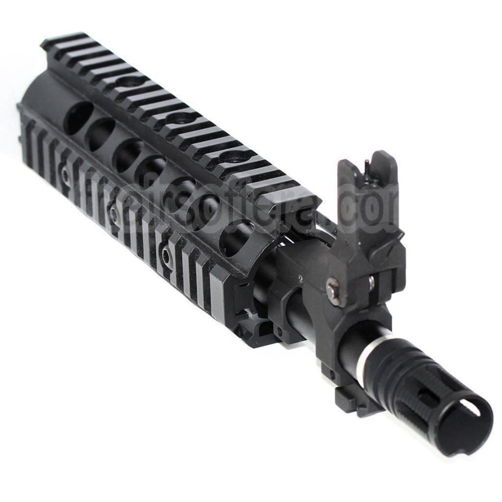 E&amp;C CNC Aluminium RAS Avant Set Rail de Garde-Main Convient pour SR16 M4 M16 Série AEG Fusil Airsoft Noir