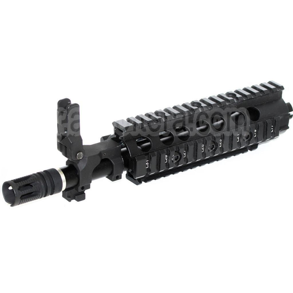 E&amp;C CNC Aluminium RAS Avant Set Rail de Garde-Main Convient pour SR16 M4 M16 Série AEG Fusil Airsoft Noir