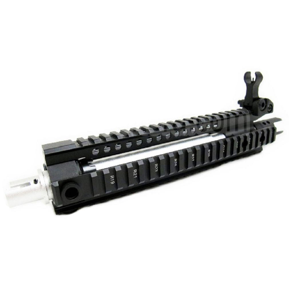 E&amp;C CNC Aluminum MK110 RAS Avant Set Rail de Garde-Main avec 9.5 Pouces Canon Extérieur Convient pour M4 M16 M4A1 Série AEG Fusil Airsoft Noir