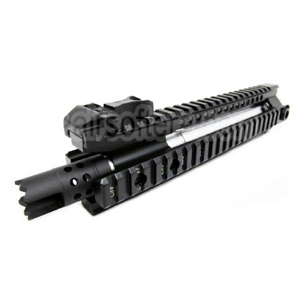 E&amp;C CNC Aluminum MK110 RAS Avant Set Rail de Garde-Main avec 9.5 Pouces Canon Extérieur Convient pour M4 M16 M4A1 Série AEG Fusil Airsoft Noir