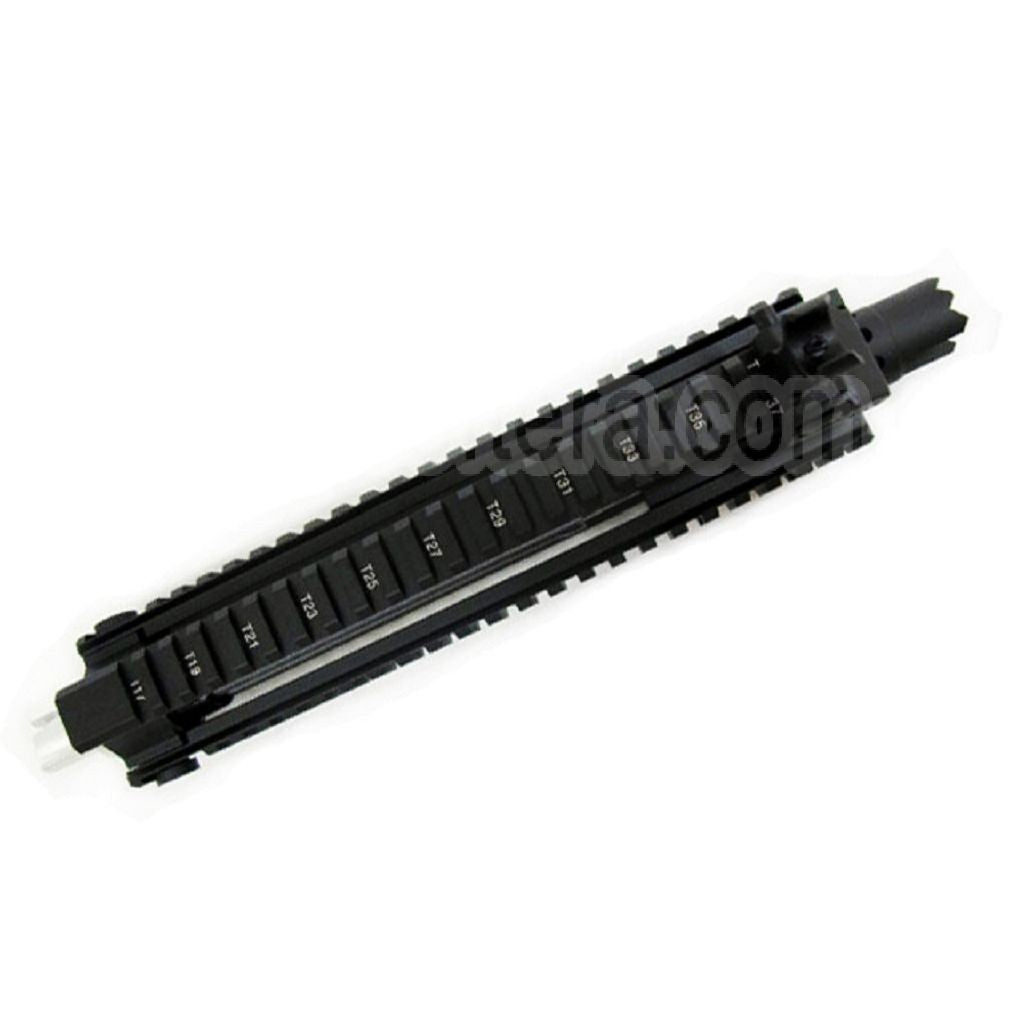 E&amp;C CNC Aluminum MK110 RAS Avant Set Rail de Garde-Main avec 9.5 Pouces Canon Extérieur Convient pour M4 M16 M4A1 Série AEG Fusil Airsoft Noir