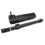 E&amp;C CNC Aluminum M18 RAS Avant Set Rail de Garde-Main avec 9 Pouces Canon Extérieur Convient pour M4 M16 M18 Série AEG Fusil Airsoft Noir