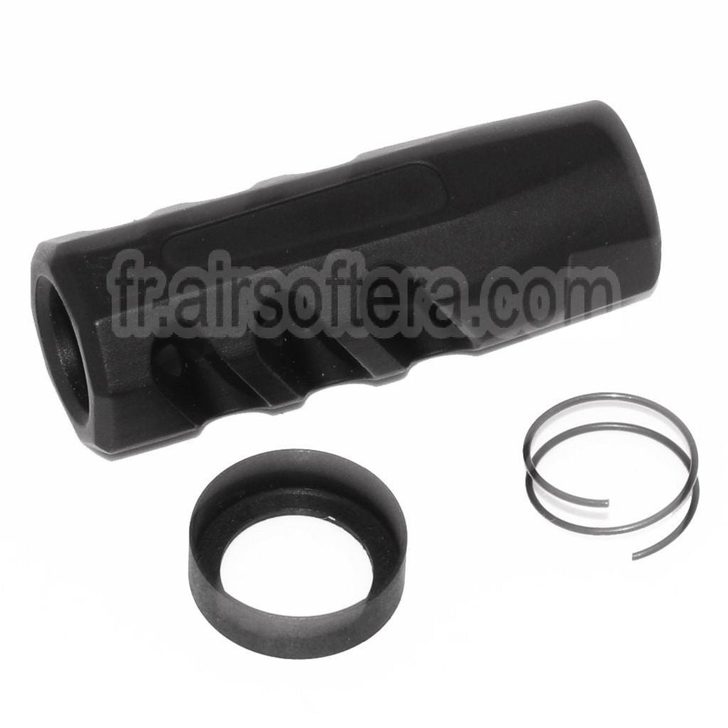 APS EMG Licensed F1 Firearms CMB Flat Faced Frein de Bouche Cache-Flamme Convient pour -14mm CCW sens antihoraire Canon Fusil Airsoft