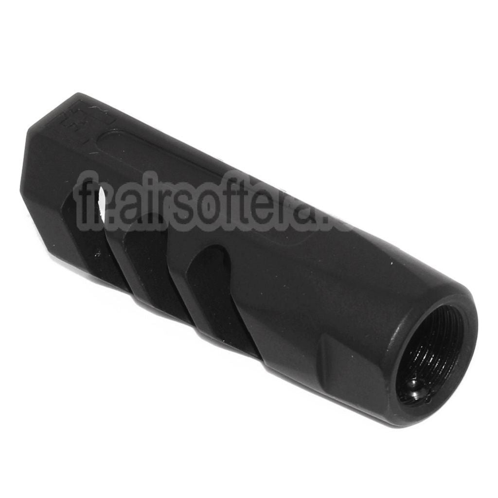 APS EMG Licensed F1 Firearms Angle Faced Frein de Bouche Cache-Flamme Convient pour -14mm CCW sens antihoraire Canon Fusil Airsoft