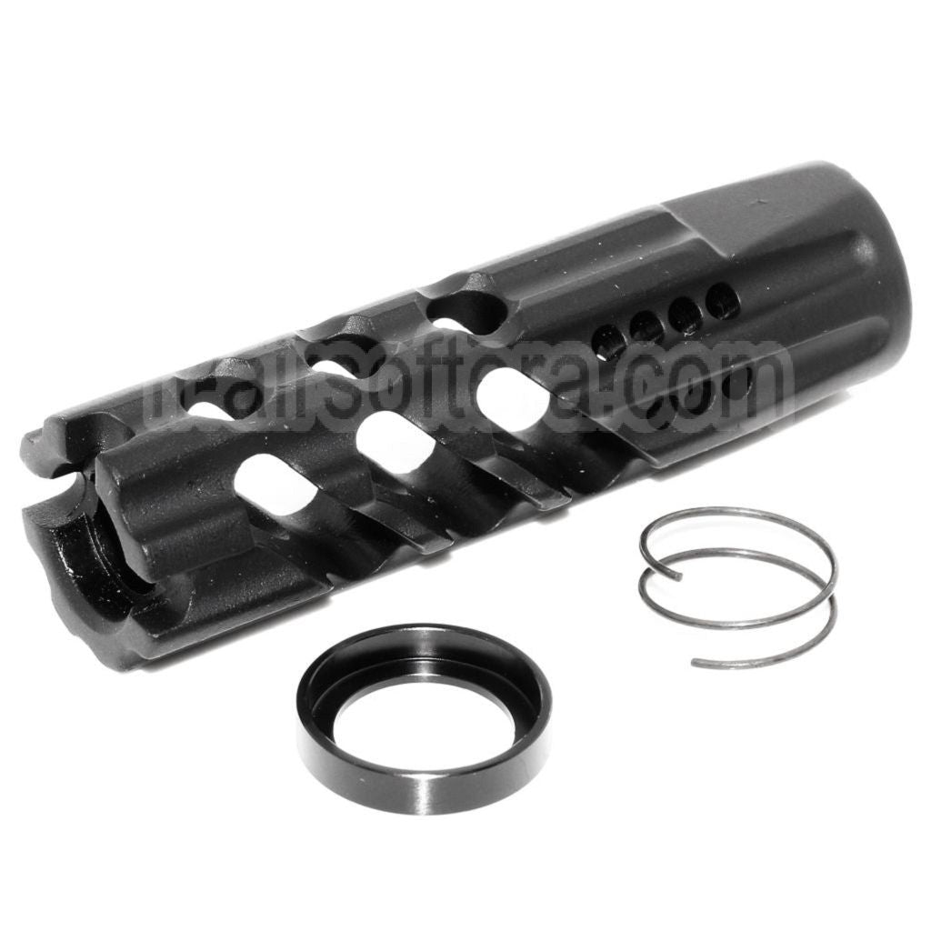 APS EMG Licensed F1 Firearms Dragon Slay Faced Frein de Bouche Cache-Flamme Convient pour -14mm CCW sens antihoraire Canon Fusil Airsoft Noir