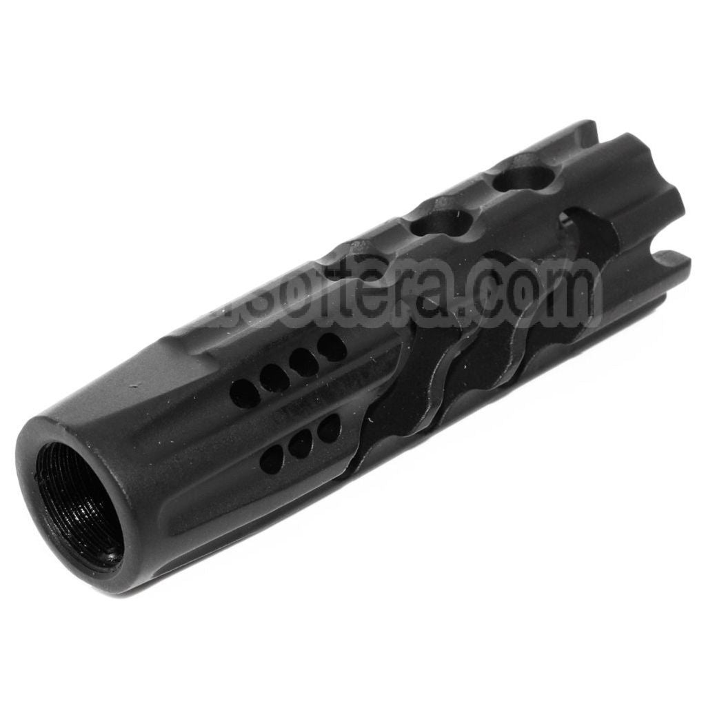 APS EMG Licensed F1 Firearms Dragon Slay Faced Frein de Bouche Cache-Flamme Convient pour -14mm CCW sens antihoraire Canon Fusil Airsoft Noir