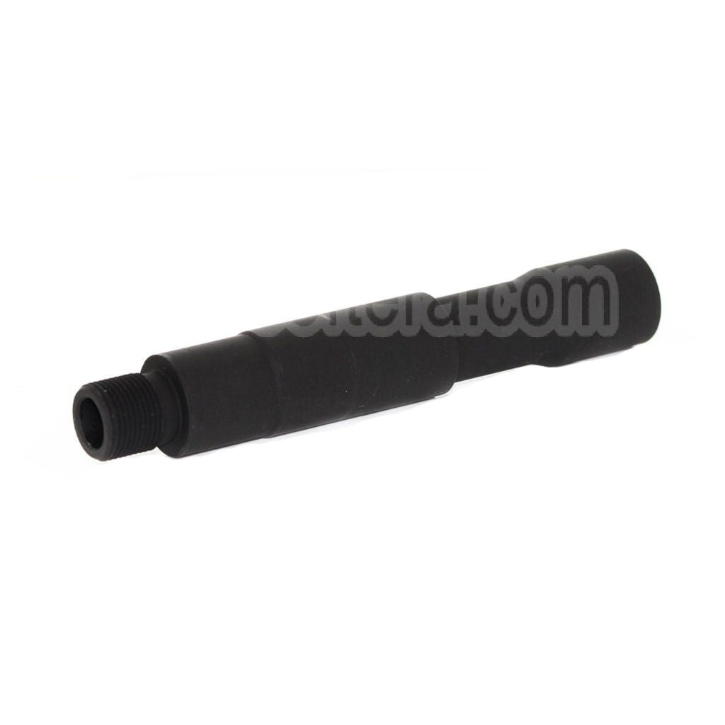 CYMA 4 Pouces 100mm Aluminium CQB Canon Extérieur Extension Tube -14mm CCW sens antihoraire Convient pour AEG GBB Fusil Airsoft Noir