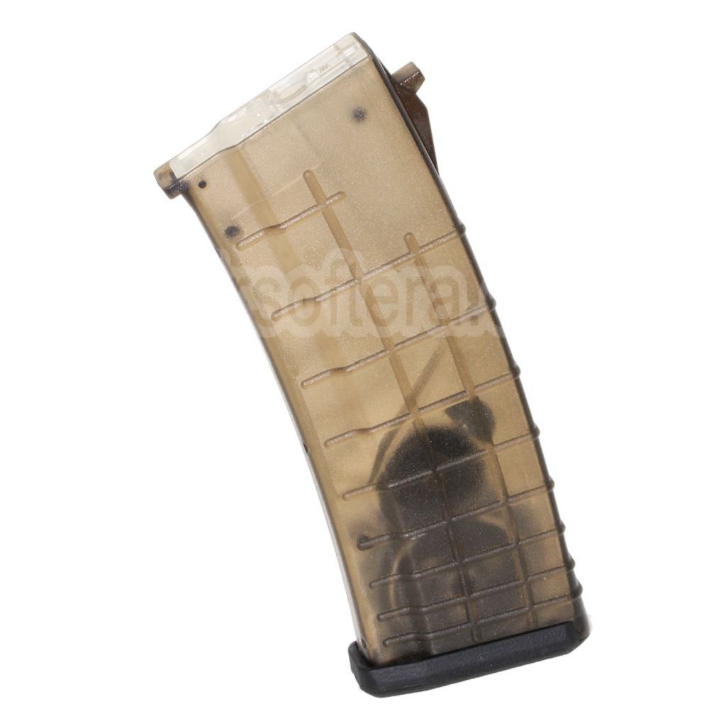 CYMA 450 Billes Bulgarie Waffle Hi-Cap Chargeur Convient pour AK Série AEG Fusil Airsoft Translucide Brun