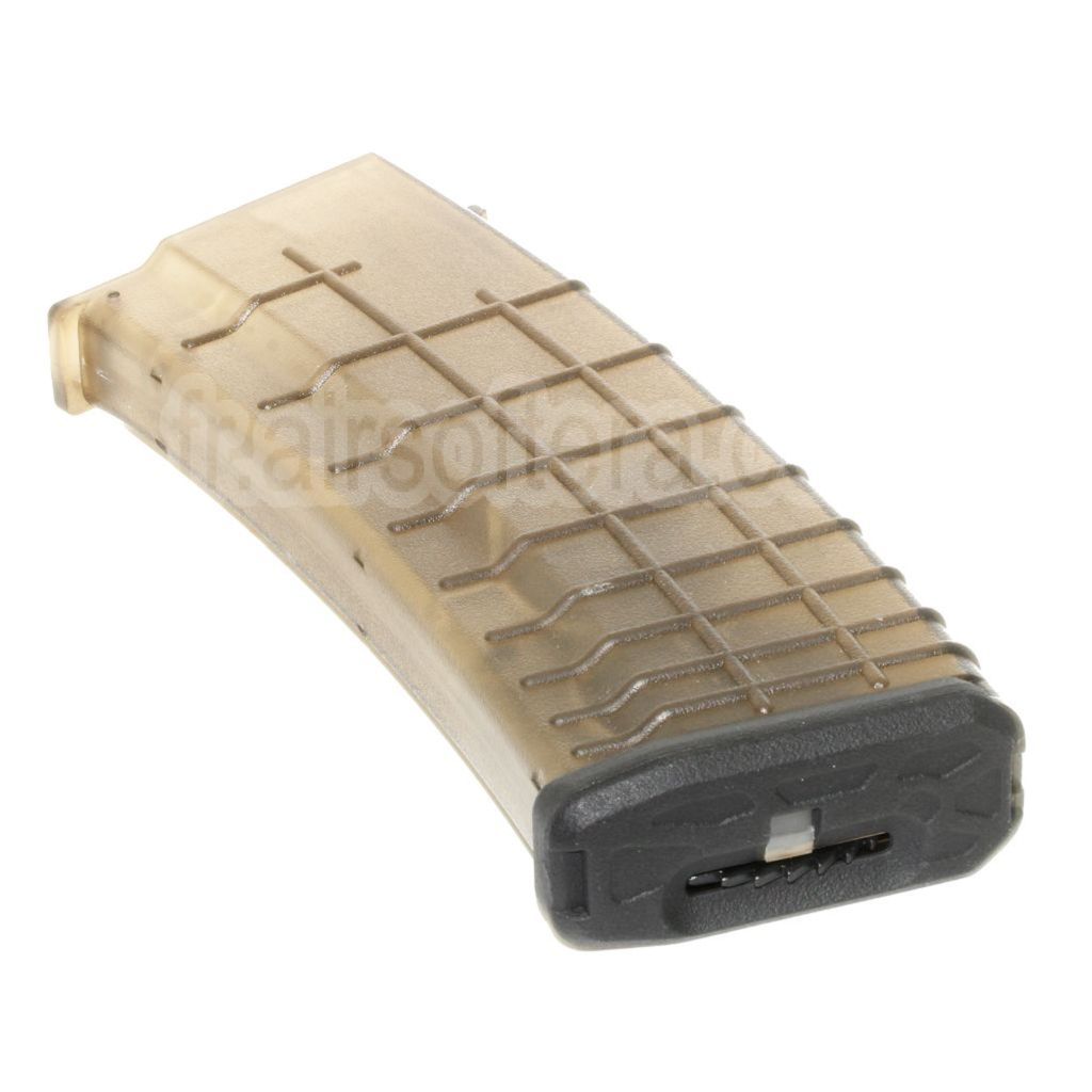 CYMA 450 Billes Bulgarie Waffle Hi-Cap Chargeur Convient pour AK Série AEG Fusil Airsoft Translucide Brun