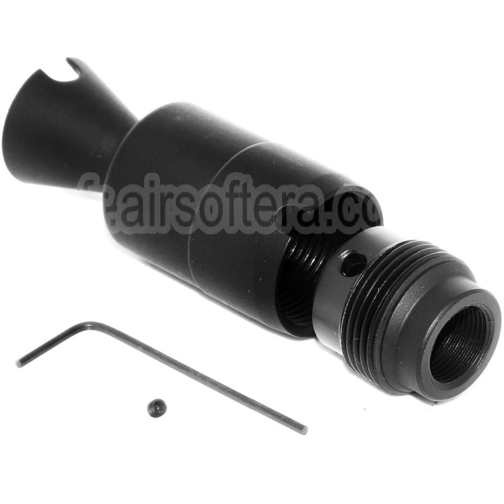 CYMA AKS74U Métal Frein de Bouche Convient pour -14mm CCW sens antihoraire Canon Fusil Airsoft Noir
