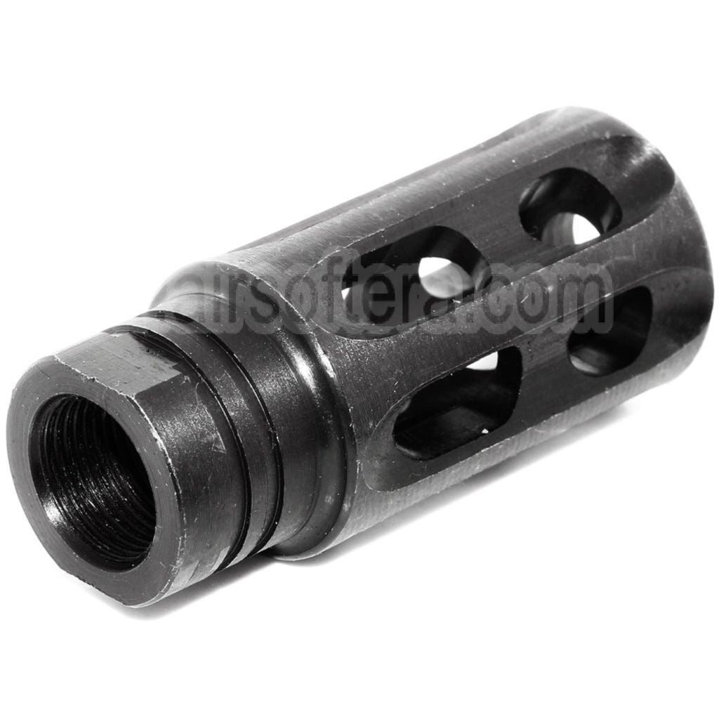 5KU Acier Notalon Breacher Brake Frein de Bouche Convient pour -14mm CCW sens antihoraire Canon Fusil Airsoft Noir