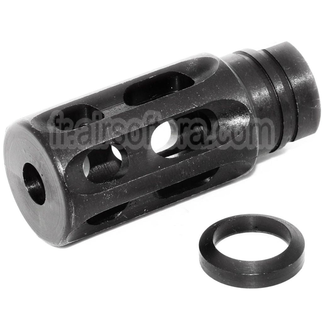 5KU Acier Notalon Breacher Brake Frein de Bouche Convient pour -14mm CCW sens antihoraire Canon Fusil Airsoft Noir
