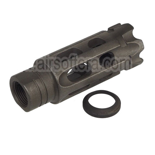 5KU Acier Mini Notalon Breacher Brake Frein de Bouche Convient pour -14mm CCW sens antihoraire Canon Fusil Airsoft Noir