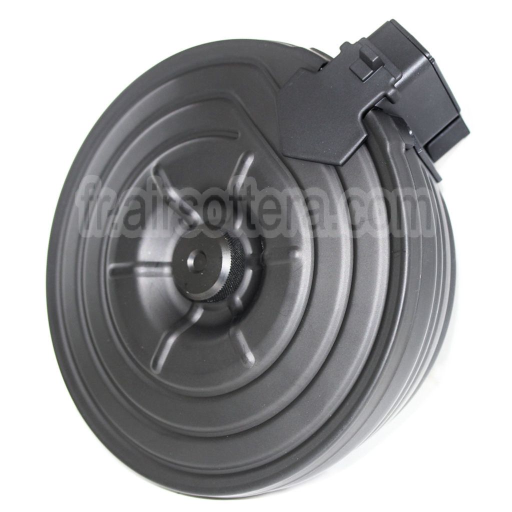 CYMA 2500 Billes Sheet Steel Chargeur Électrique Tambour Convient pour AK Série AEG Fusil Airsoft Noir