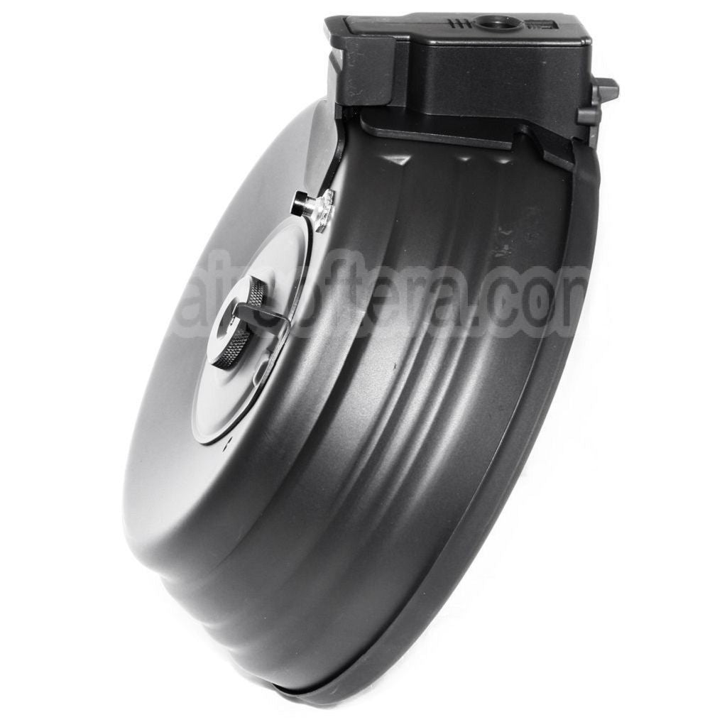CYMA 2500 Billes Sheet Steel Chargeur Électrique Tambour Convient pour AK Série AEG Fusil Airsoft Noir
