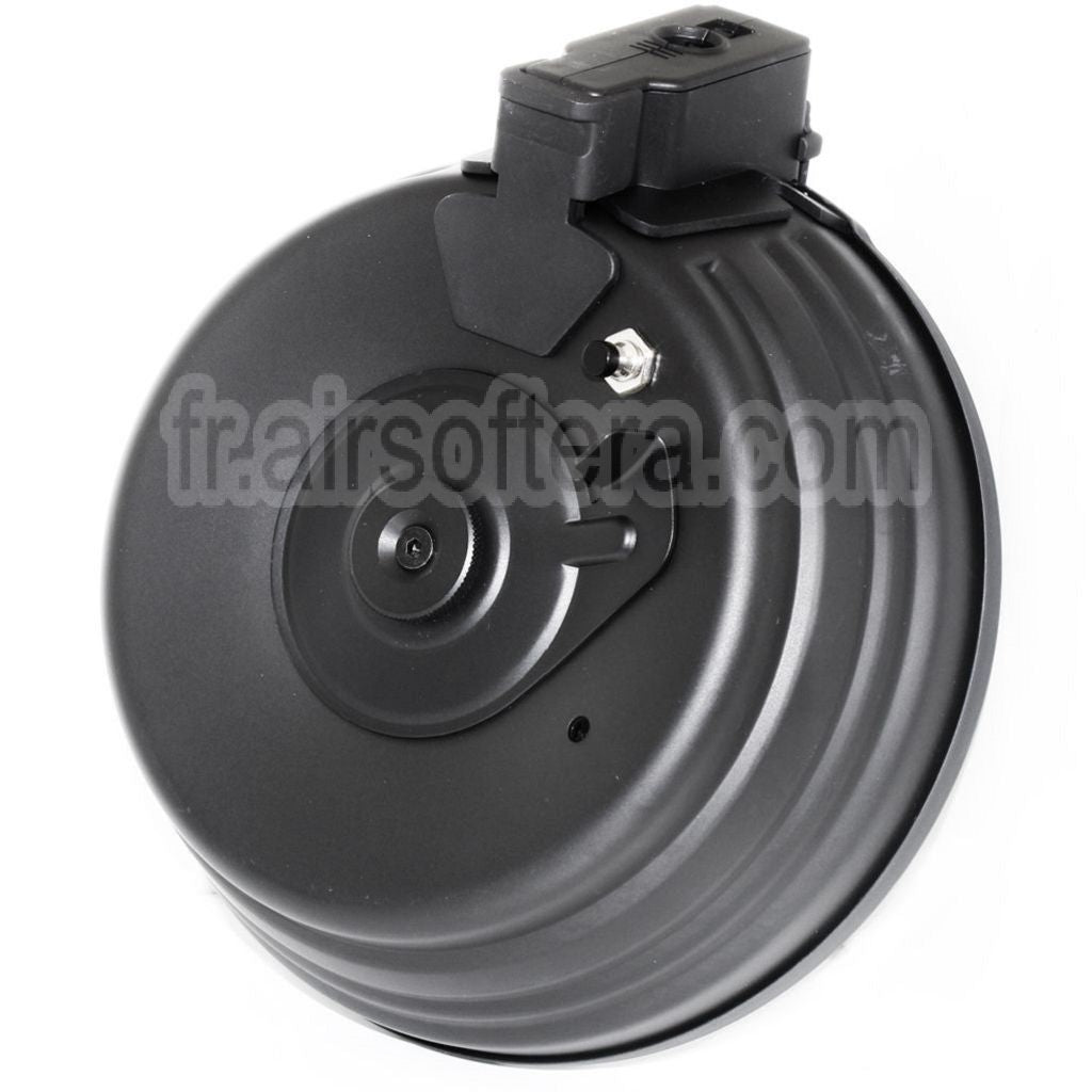 CYMA 2500 Billes Sheet Steel Contrôle du son Électrique Chargeur Tambour Convient pour AK Série AEG Fusil Airsoft Noir
