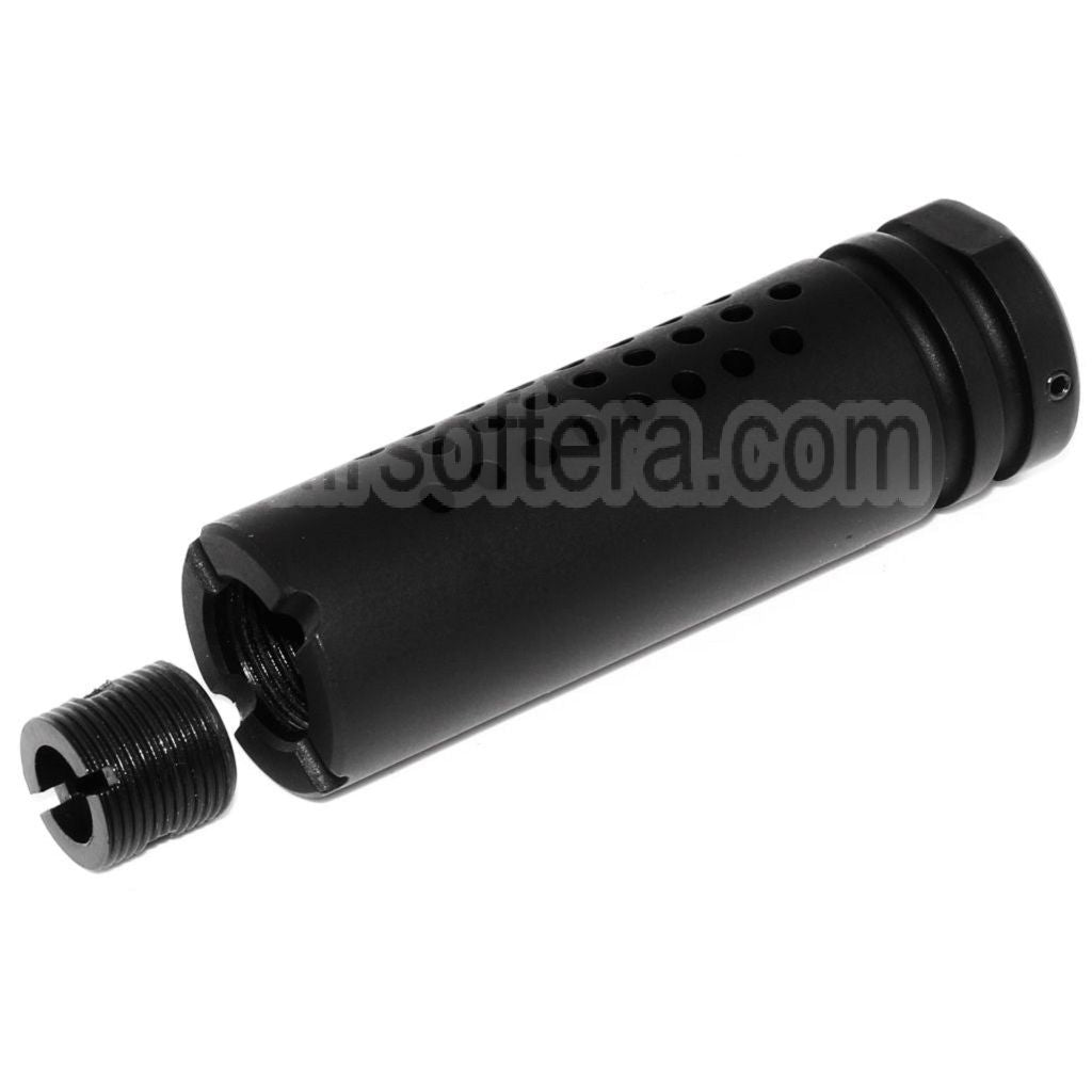 APS UAR Muzzle Frein de Bouche Convient pour -14mm CCW sens antihoraire Canon Fusil Airsoft Noir