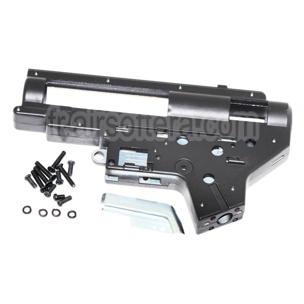 D-BOYS 7mm Bearing AEG Renforcé Vitesse Boîte Boîtier Version 2 Convient pour M4 Série AEG Fusil Airsoft Noir
