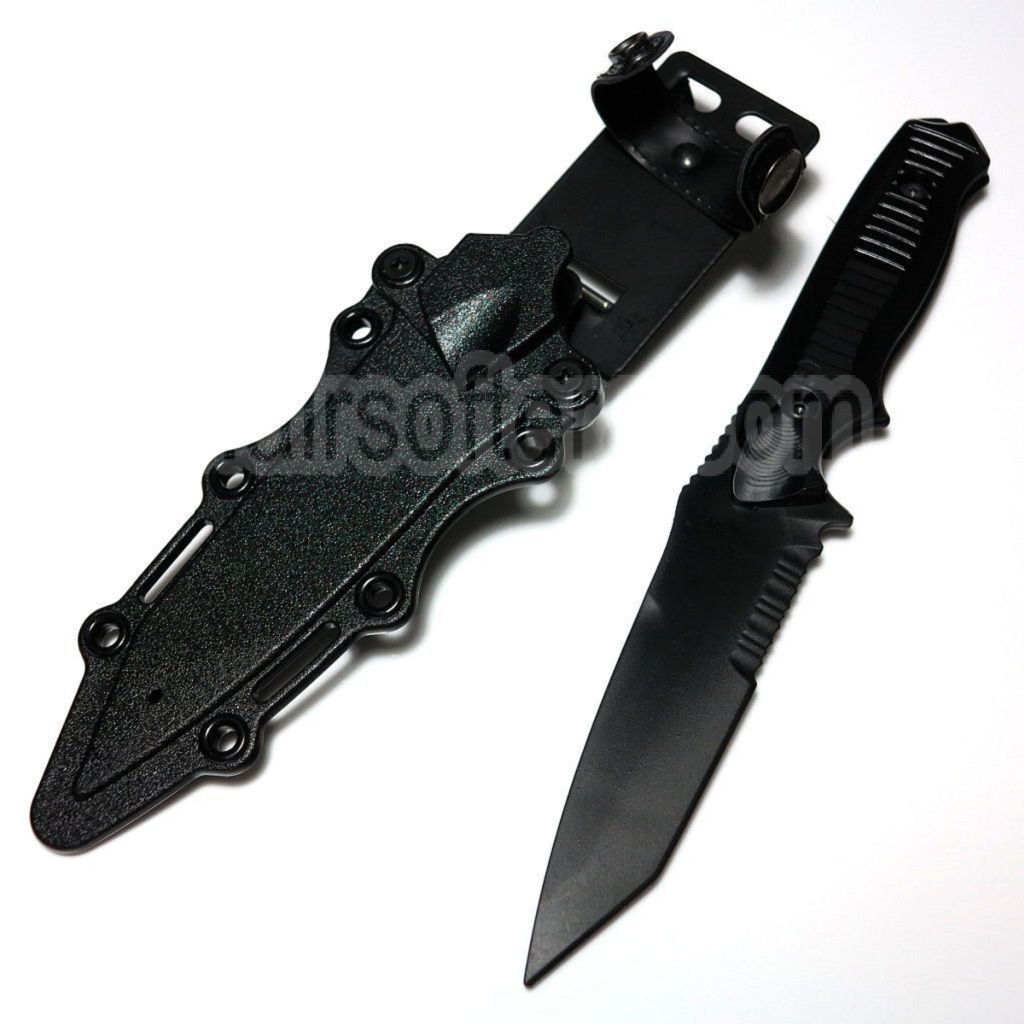CYMA Plastique 141 Nimravus Tanto Couteau Factice (Non tranchant Caoutchouc Souple Couteau Factice) avec Gaine