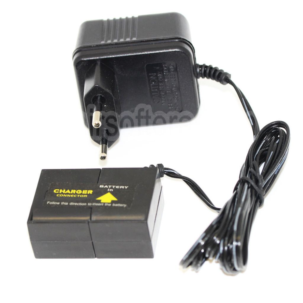 Chargeur de batterie WELL 7,2 V Micro Mini 220 V, prise UE. Compatible avec les répliques d'airsoft Tokyo Marui / TSD / WELL / Galaxy R4 MP7 G18 AEG.