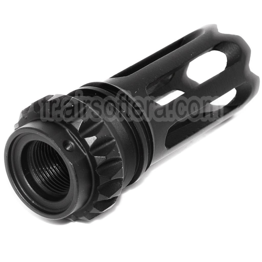 D-BOYS QD SCAR Type Frein de Bouche Convient pour -14mm CCW sens antihoraire Canon Fusil Airsoft Noir