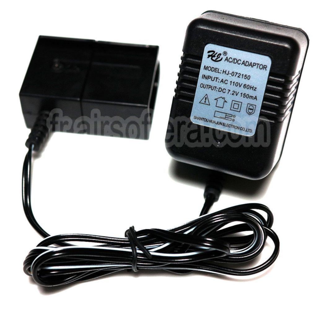 Chargeur de batterie WELL 7,2 V Micro Mini 110 V, prise US. Compatible avec les répliques d'airsoft Tokyo Marui / TSD / WELL / Galaxy R4 MP7 G18 AEG.