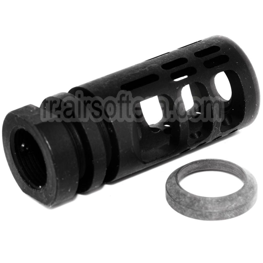 5KU Gamma 762 Type Métal Frein de Bouche Convient pour -14mm CCW sens antihoraire Canon Fusil Airsoft Noir
