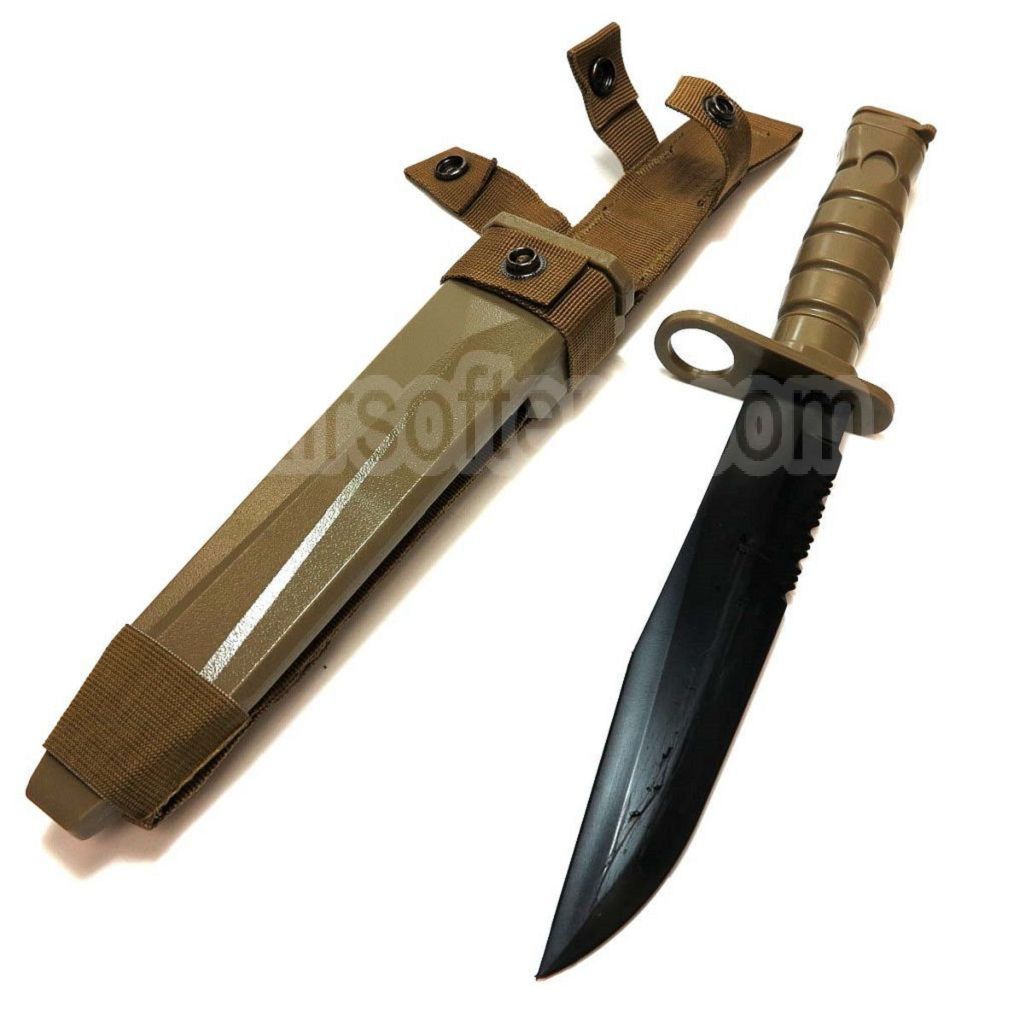CYMA Plastique M10 OKC-3S Bayonet Couteau Factice (Non tranchant Caoutchouc Souple Couteau Factice) avec Gaine