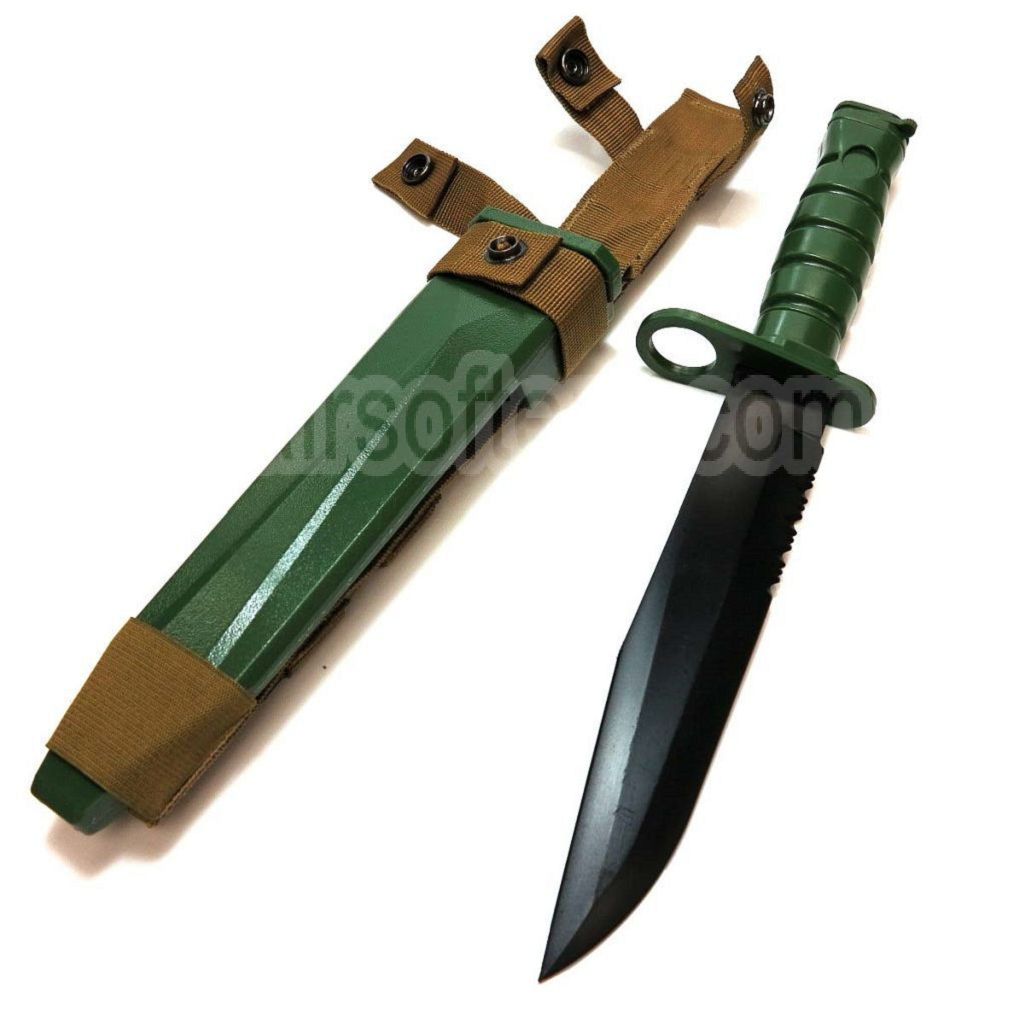 CYMA Plastique M10 OKC-3S Bayonet Couteau Factice (Non tranchant Caoutchouc Souple Couteau Factice) avec Gaine