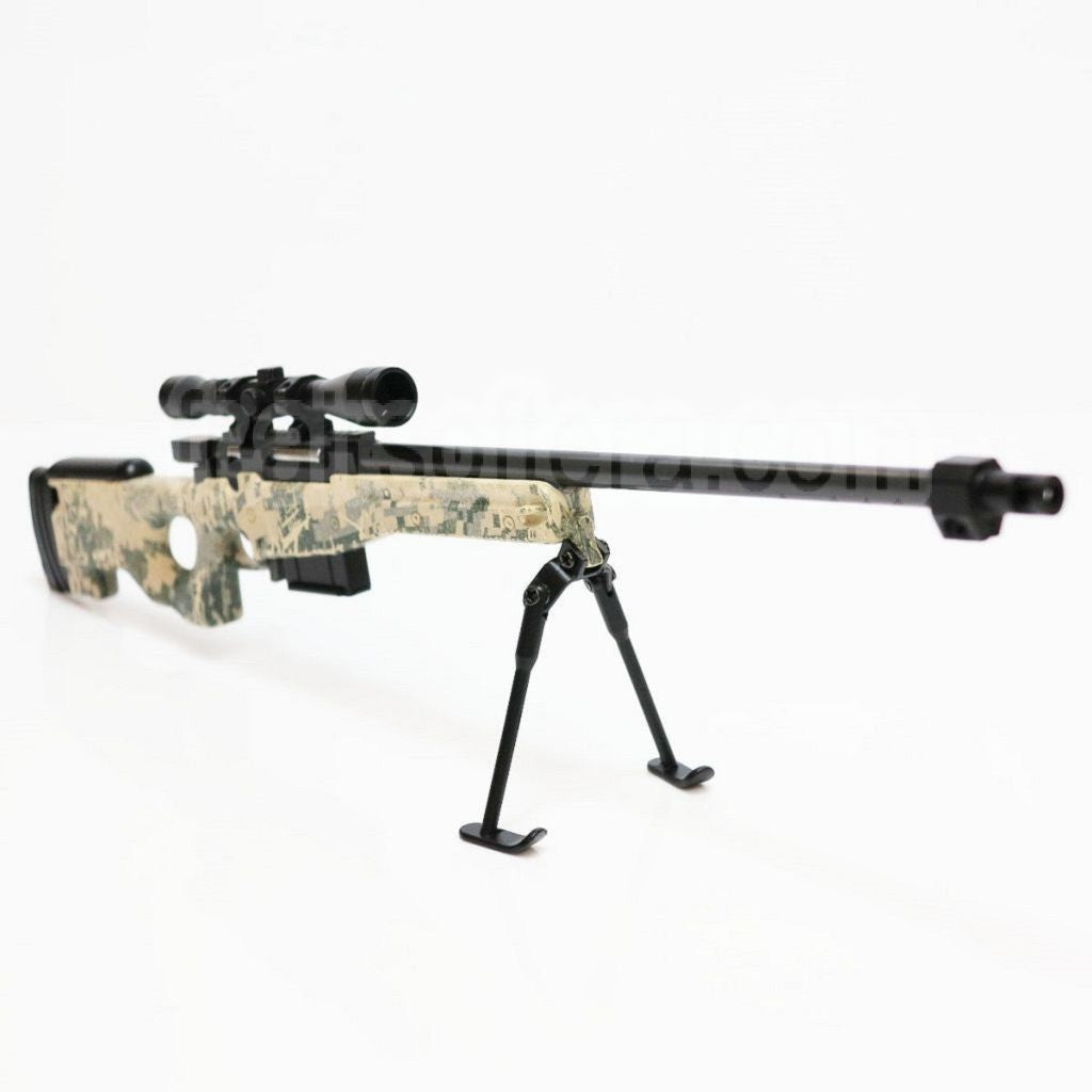 AirsoftEra 12 Pouces Non Fonctionnelle Jouet Modèle Kit 1:6 L96 Métal Fusil Digital ACU Camo