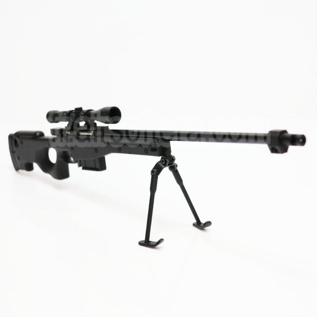 AirsoftEra 12 Pouces Non Fonctionnelle Jouet Modèle Kit 1:6 L96 Métal Fusil Noir