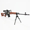 AirsoftEra 12 Pouces Non Fonctionnelle Jouet Modèle Kit 1:6 Dragunov SVD Sniper Fusil Noir/Brun