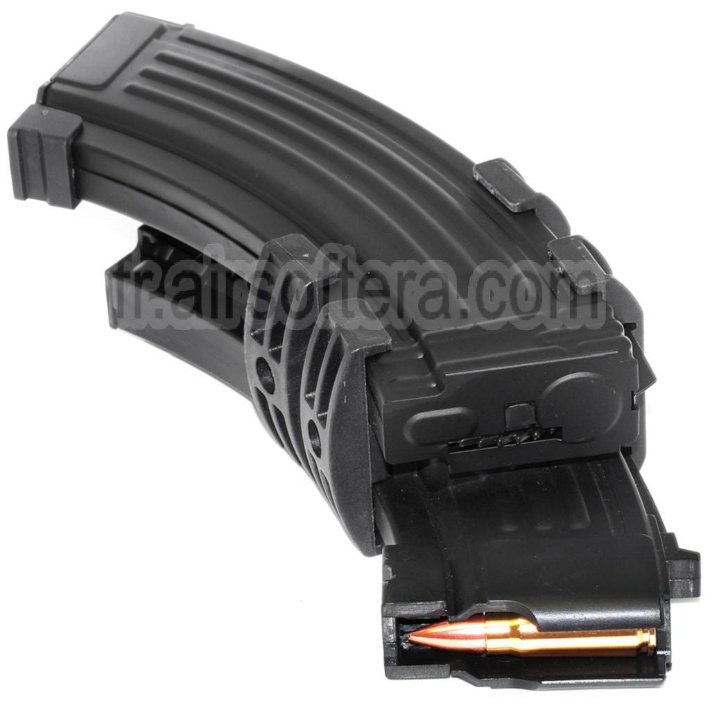 BATTLEAXE 1200 Billes Auto Winding Electric Dual Chargeur avec 220v EU Plug Convient pour AK Série AEG Fusil Airsoft Noir