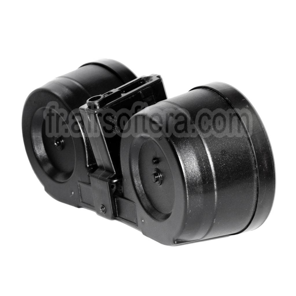 BATTLEAXE 2500 Billes Chargeur Tambour Électrique C-Mag Convient pour M4 M16 Série AEG Fusil Airsoft Noir