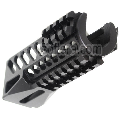 AirsoftEra 130mm CNC Aluminum Bas Rail de Garde-Main Convient pour Tokyo Marui CYMA GHK LCT E&amp;L AKS74U Série AEG GBB Fusil Noir