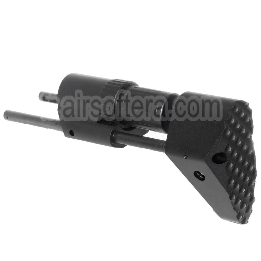 5KU PDW Rétractable Crosse Convient pour Tokyo Marui M4 M16 Série AEG Fusil Airsoft Noir